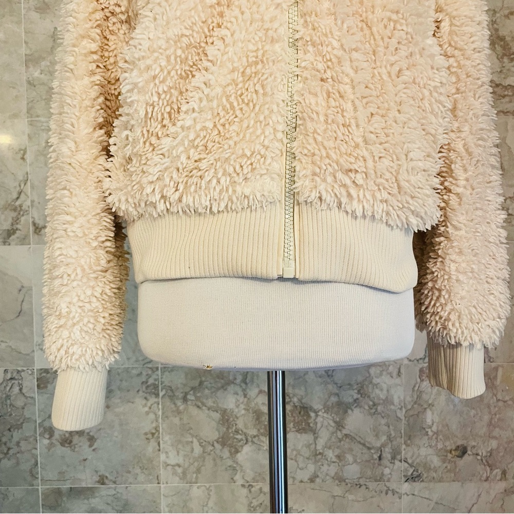 ZARA trf collection Fuzzy Zip Up Bomber Jacket - Picture 3 of 7